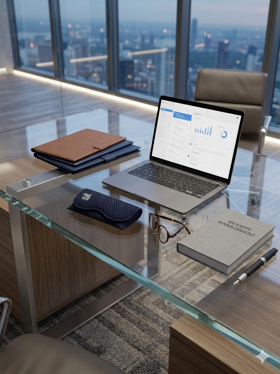 Custodia YUGG su scrivania direzionale — partnership